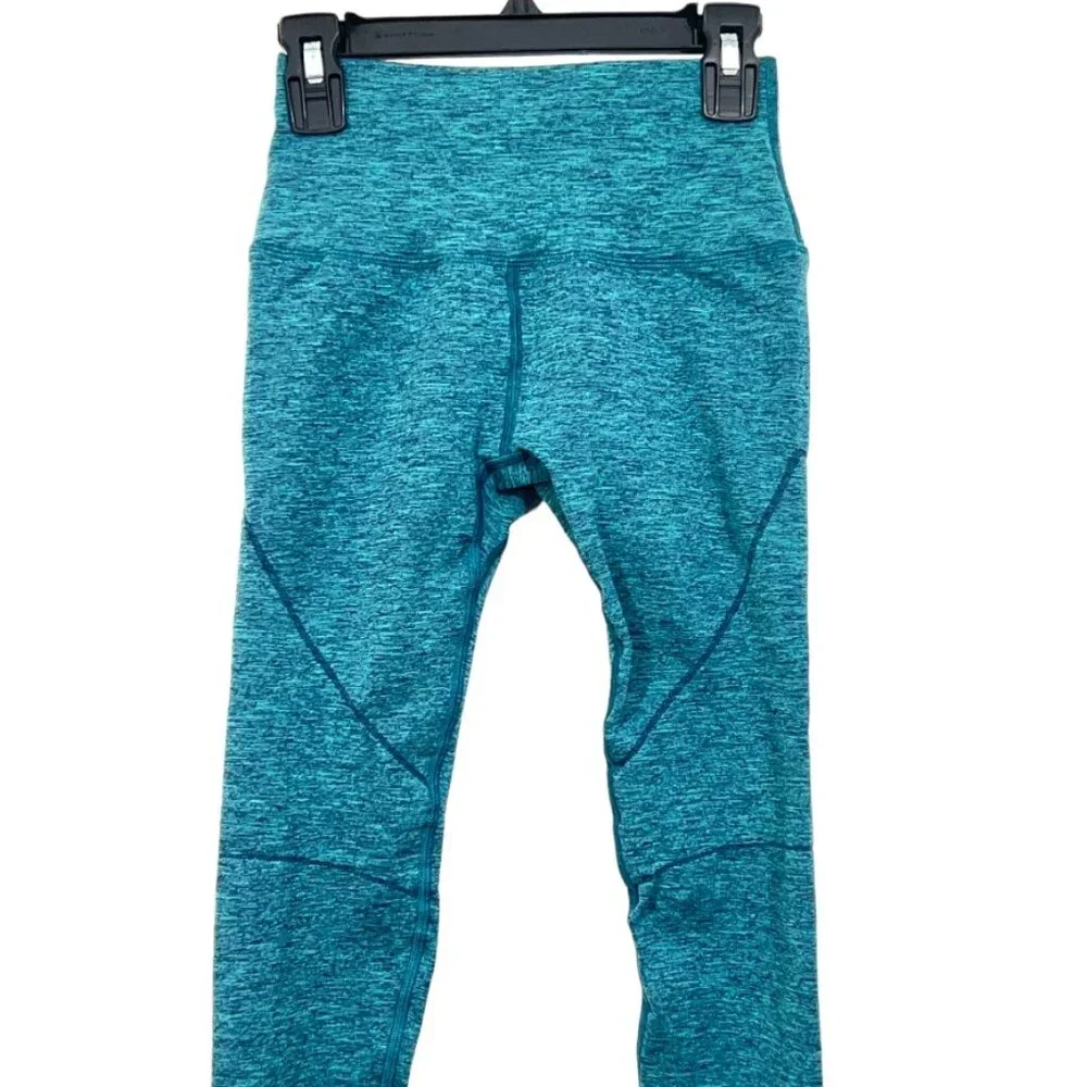 Alphalete Seamless OG Revival Leggings Turquoise Teal Blue XS New - Picture 2 of 5